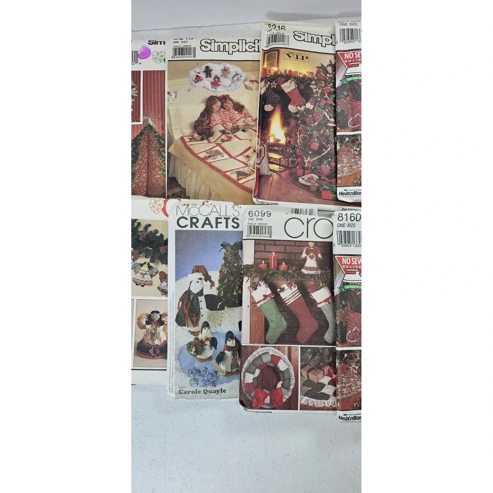 Vintage Christmas Craft Sewing‎ Pattern Lot 10 McCalls Simplicity No Sew Holiday